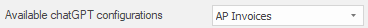 1. Select the desired ChatGPT model configuration