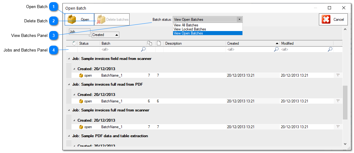 3.5.3.1.2. Open Batch Window