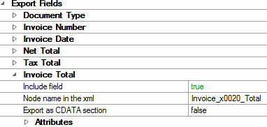 3. Export Fields Configuration