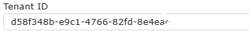 1. Tenant ID